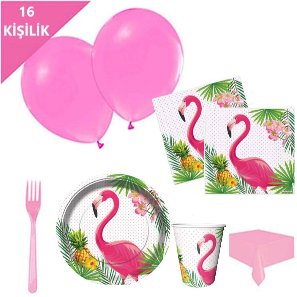 KBK Market Flamingo Doğum Günü Seti 16 Kişilik 