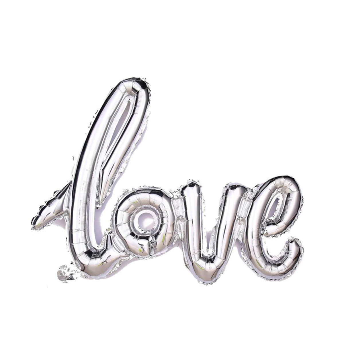 KBK Market Folyo Love İmza Balon 65*108CM Gümüş