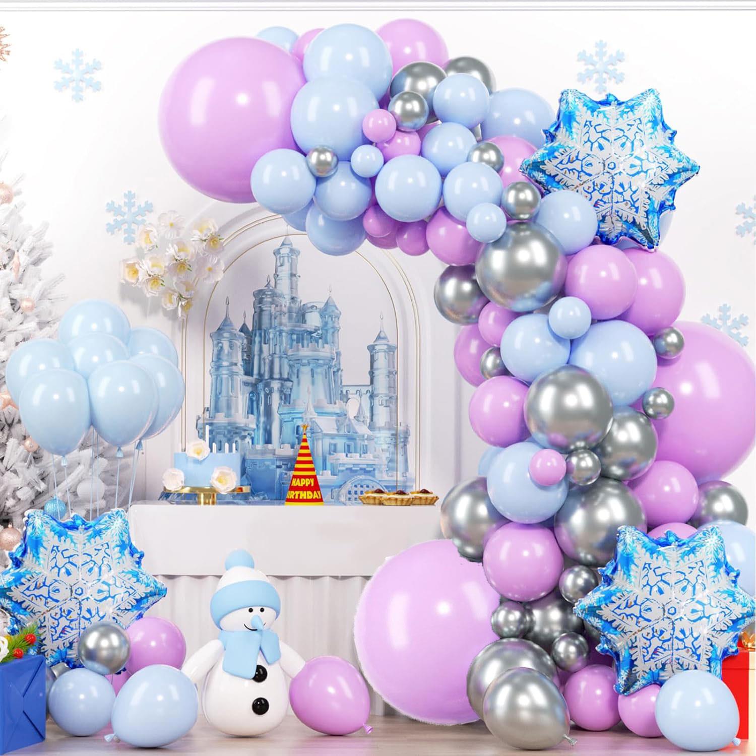 KBK Market Frozen-Elsa Temalı Kar Tanesi Balon Zinciri Seti