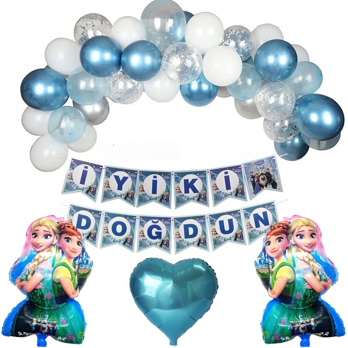 KBK Market Frozen Temalı Balon Zinciri