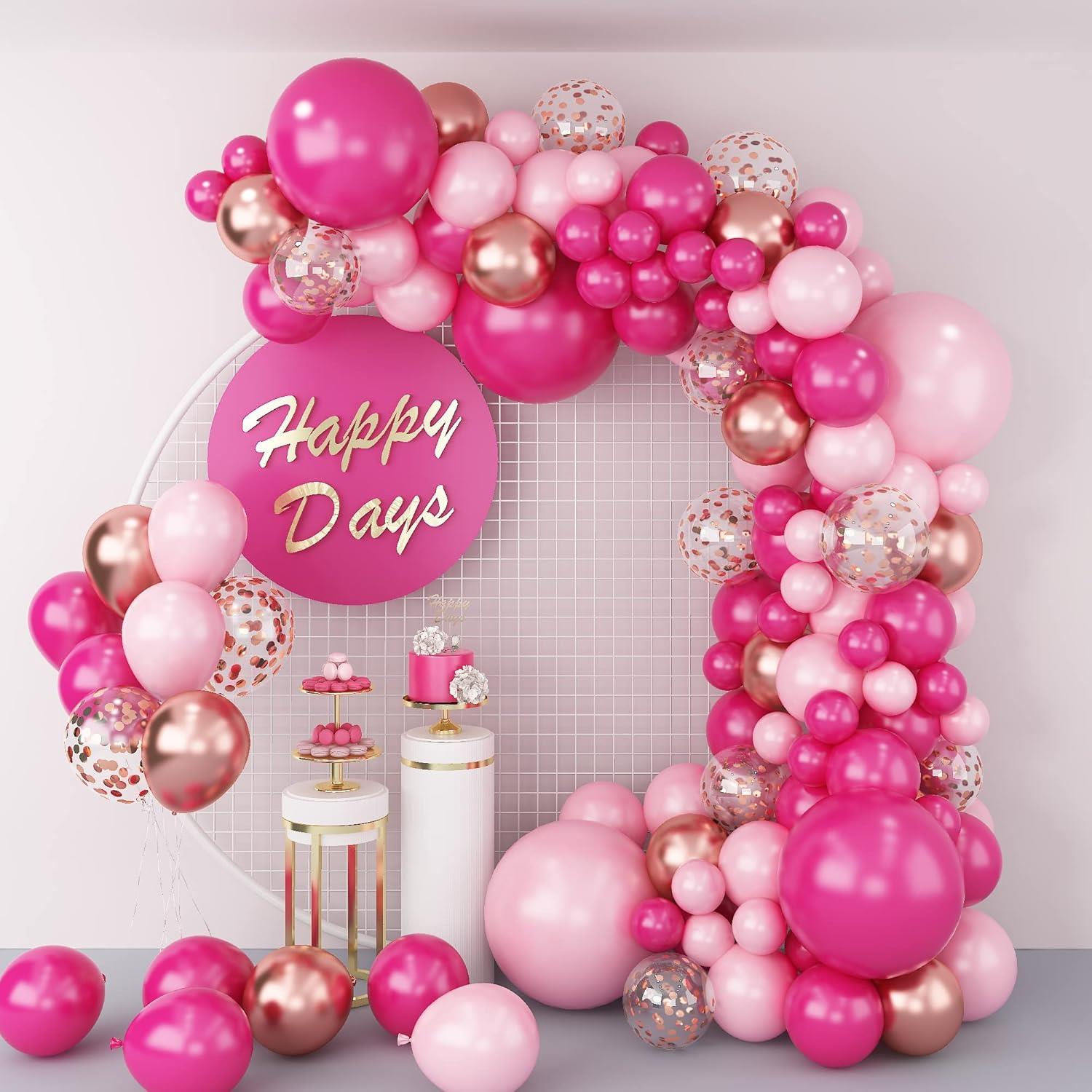 KBK Market Fuşya-Makaron Pembe Balon Zinciri Seti