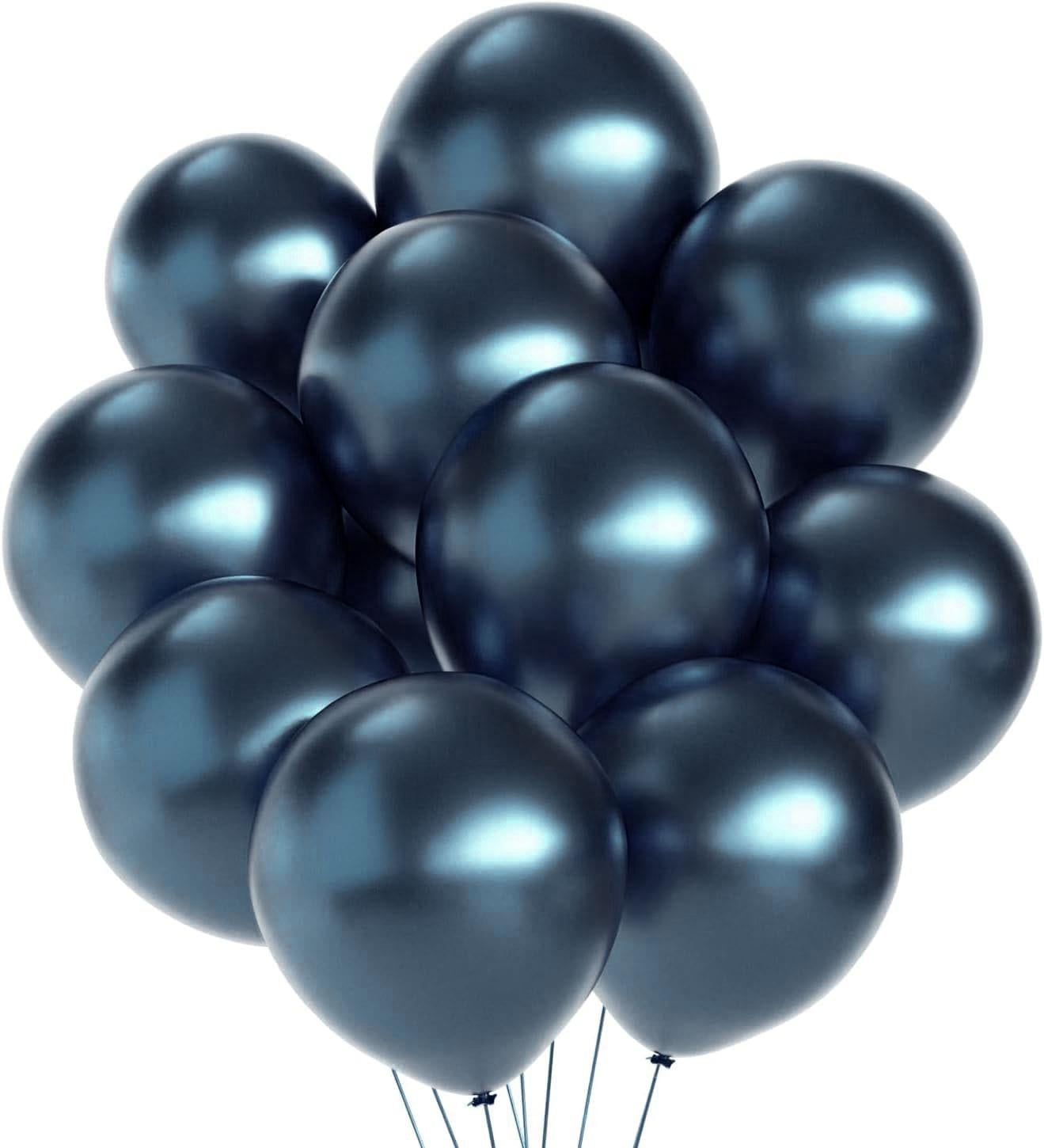 KBK Market Gece Mavisi Krom Balon 10 Adet 