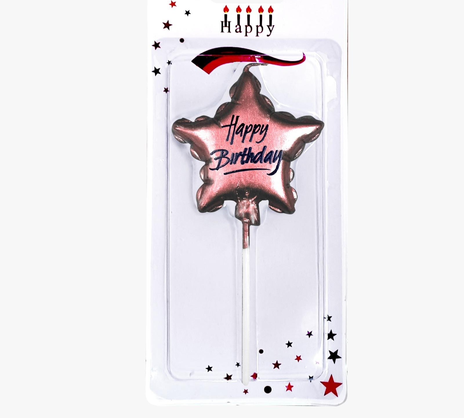 KBK Market Happy Birthday Yıldız Mum Rosegold