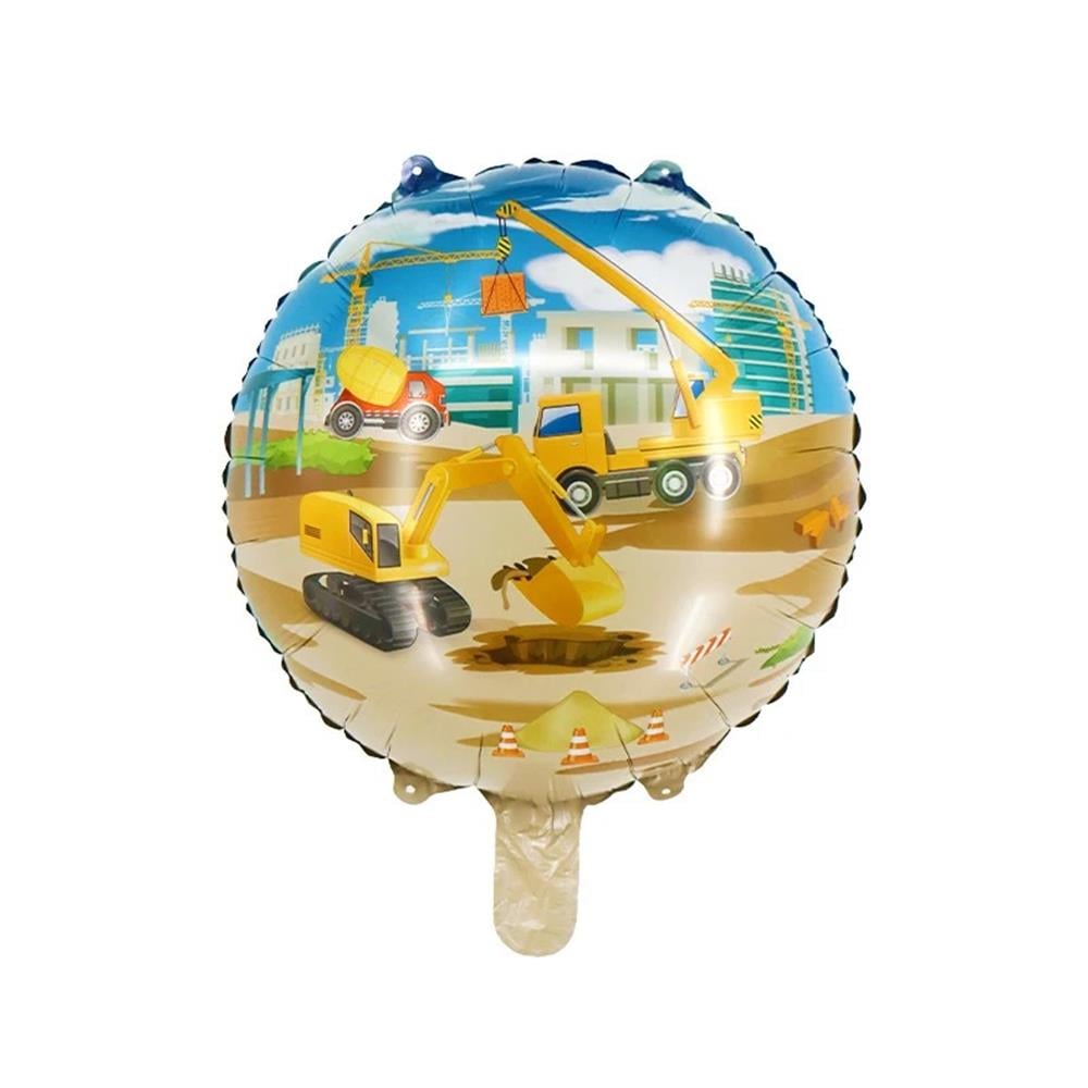 KBK Market İnşaat Temalı Yuvarlak Folyo Balon 45 Cm