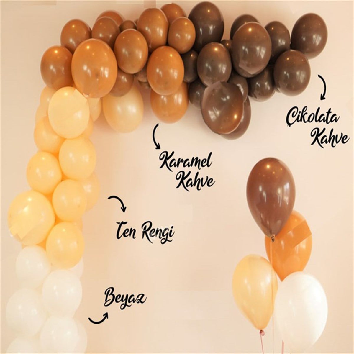 Kbk Market Kahverengi Doğum Günü Balon Seti
