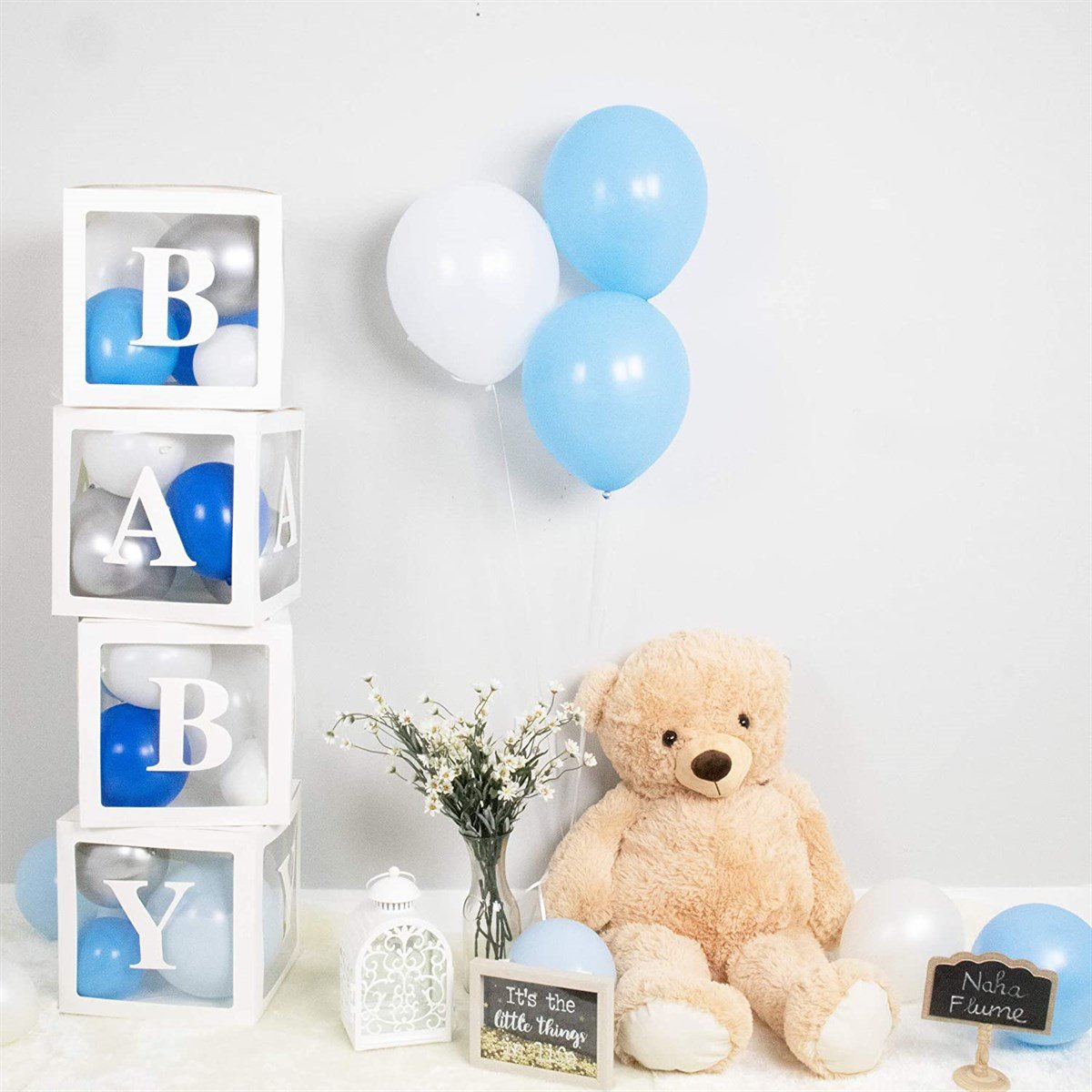 KBK Market Kişiye Özel Beyaz Balon Kutusu 1 Adet 