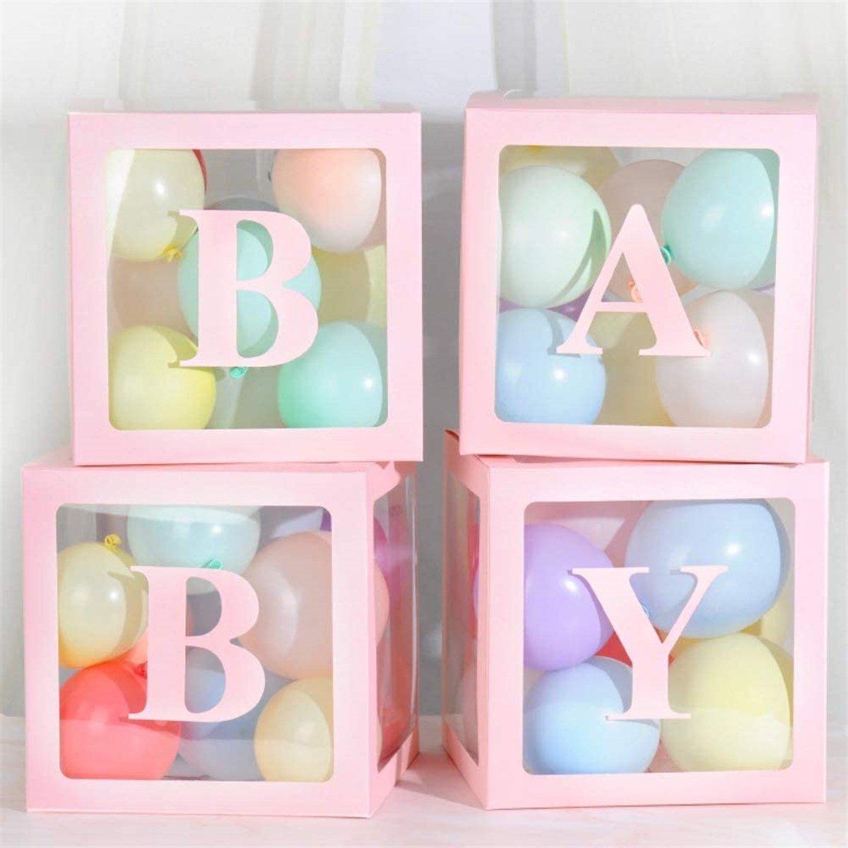 KBK Market Kişiye Özel Pembe Balon Kutusu 1 Adet 
