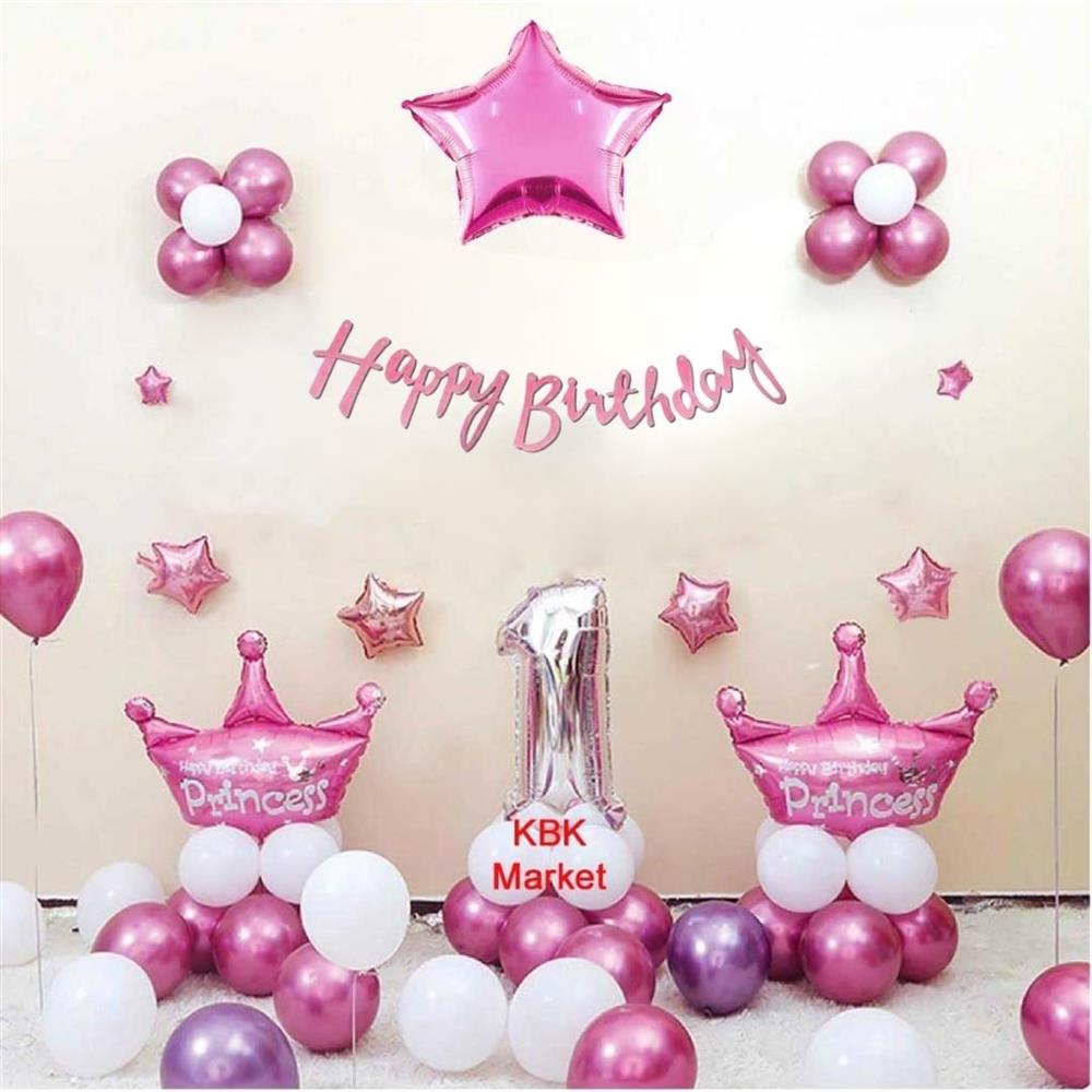 KBK Market Kız Doğum Günü Balonu Kombini- Doğum Günü Balon Seti