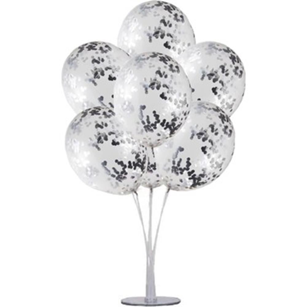 KBK Market Konfetili Balon Standı Siyah
