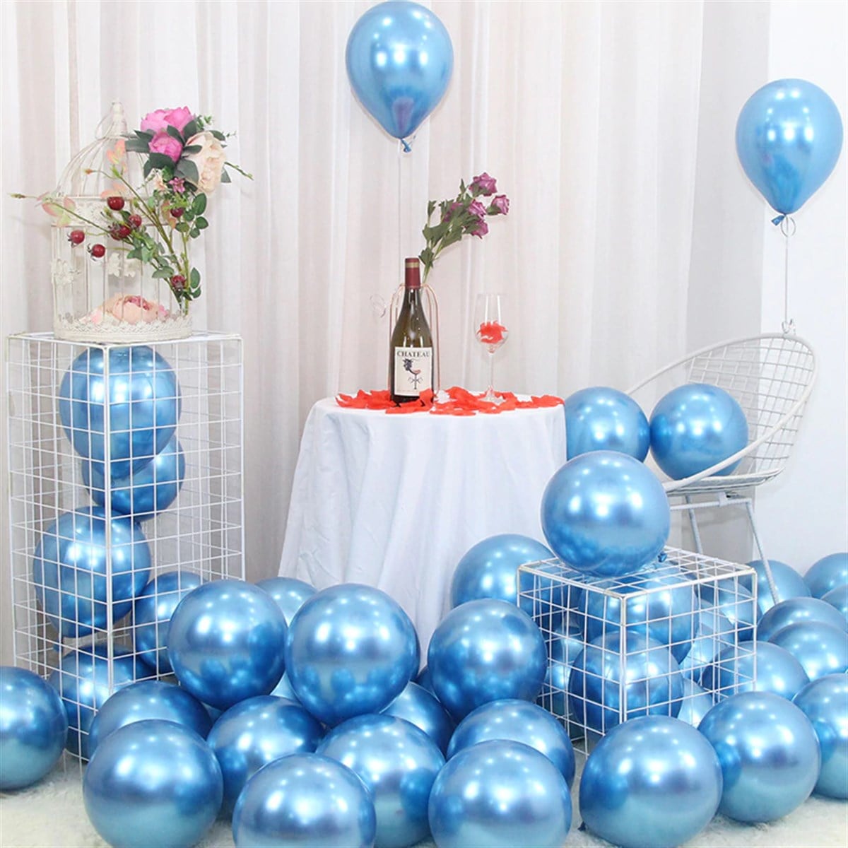 KBK Market Krom Balon 10 Adet Mavi