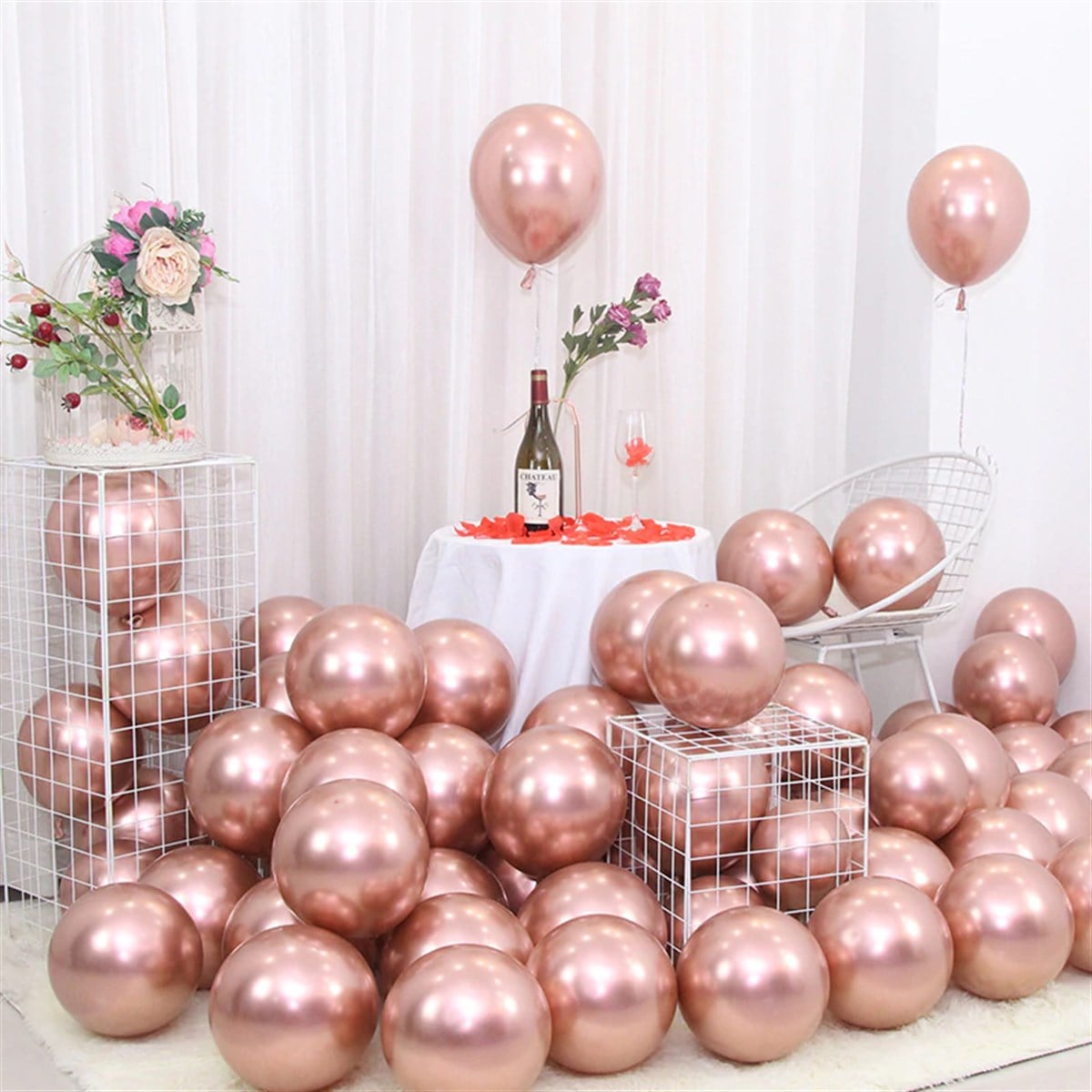 KBK Market Krom Balon 10 Adet Rosegold