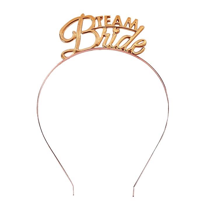 KBK Market Metal Rose Gold Team Bride Taç 