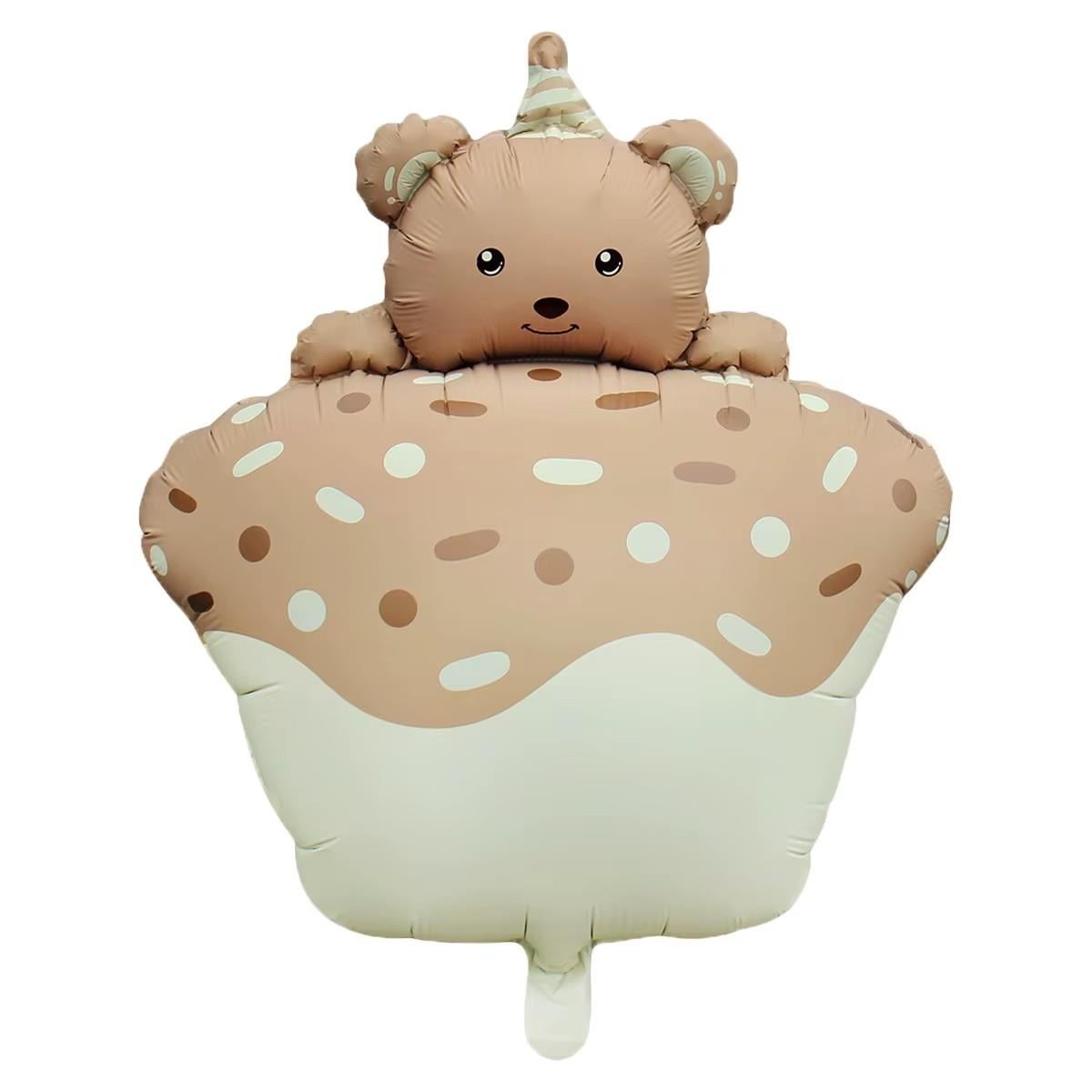 KBK Market Retro Ayıcıklı Kek Folyo Krem 72 cm x 52 cm