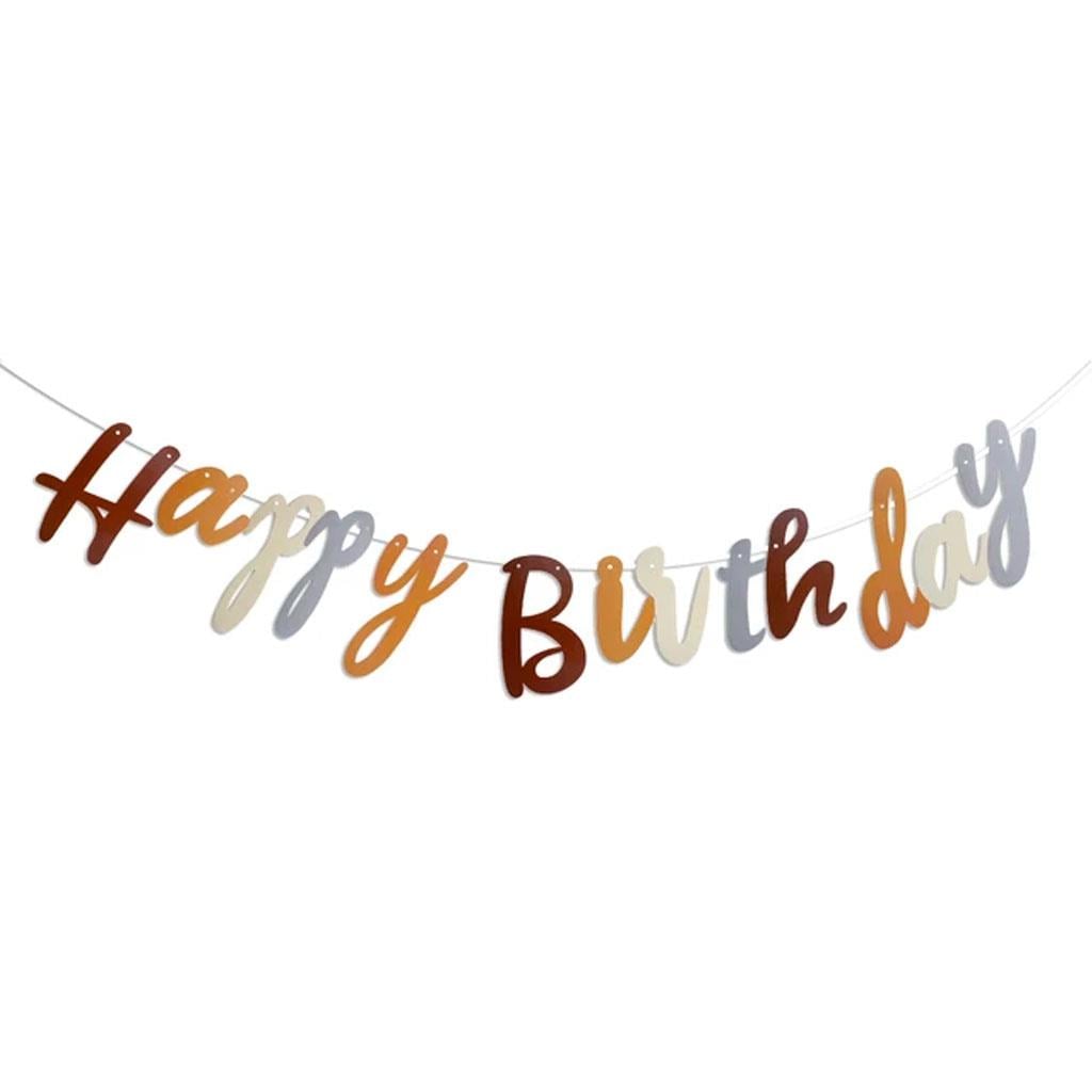KBK Market Retro Kaligrafi Happy Birthday Banner