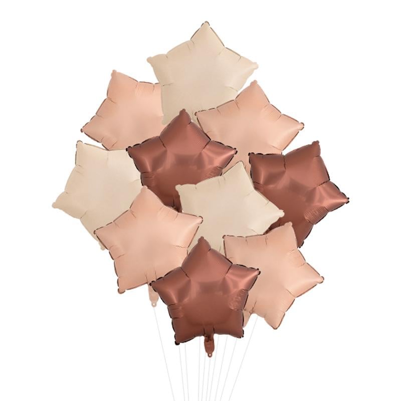 Kbk Market  Retro Yıldız Folyo Balon Seti 10 Adet