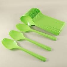 KBK Market Sert Plastik Yeşil Kaşık 25 Adet