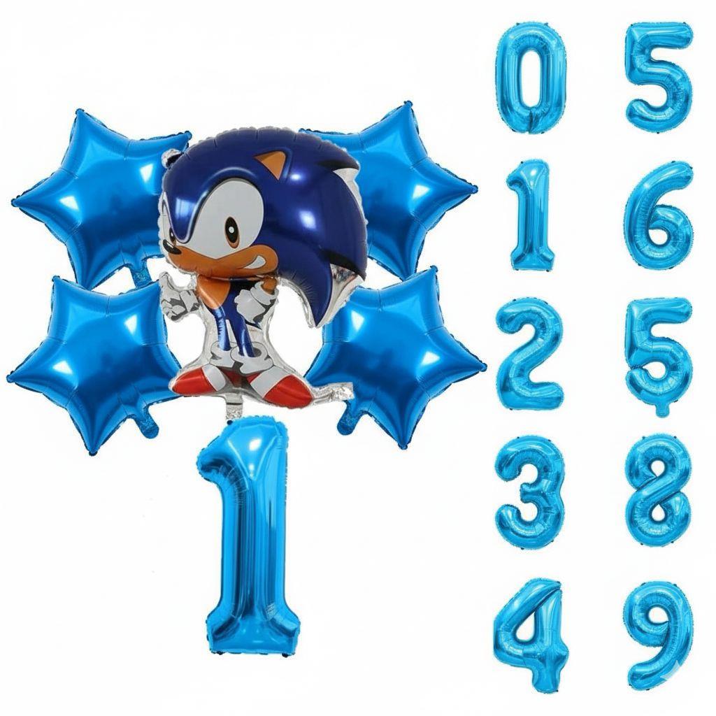 KBK Market Sonic Folyo Balon Seti Rakam Balonlu