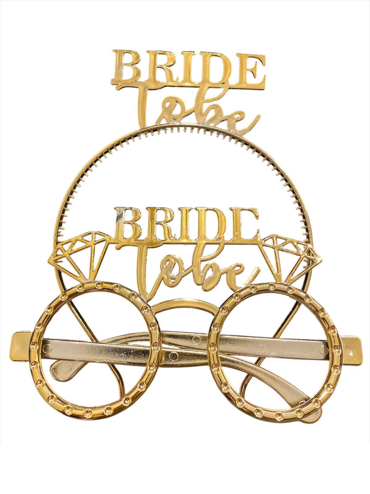 KBK Market Taç Gözlük Set Mika Bride To Be Altın