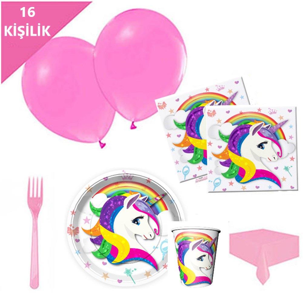 KBK Market Unicorn Doğum Günü Seti 16 Kişilik 