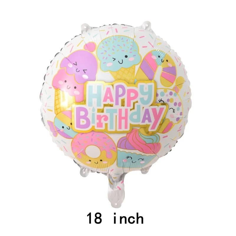 KBK Market Yuvarlak Dondurma Desenli Folyo Balon 45 cm