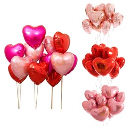 Romantik 5 Adet Kalp Balon Seti- Renk Seçenekli Romantik Kalp Balon