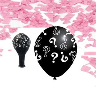KBK Market 18 Inch Pembe Konfetili Cinsiyet Balonu 