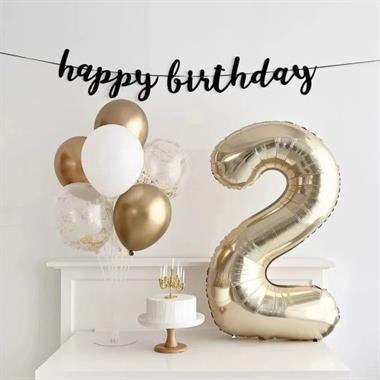 KBK Market Balon Standlı Altın Set