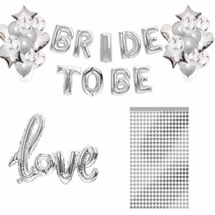 KBK Market Bride To Be Gümüş Folyo Balon Seti