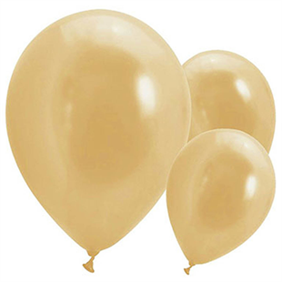 KBK Market Lateks Metalik Altın Balon 10 Adet