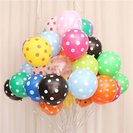KBK Market  Puantiyeli Lateks Balon Doğum Günü Balonu 25 Adet