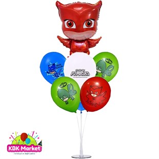 KBK Market PJ Maskeliler Balon Standı Folyo Balonlu