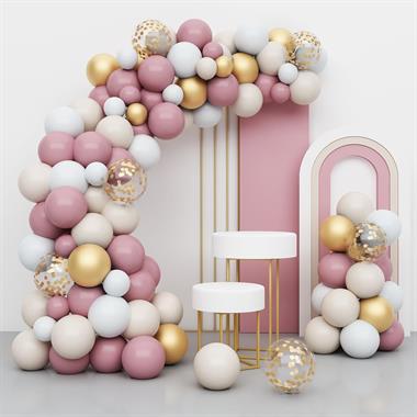 KBK Market Retro Pembe Balon Zincir Seti