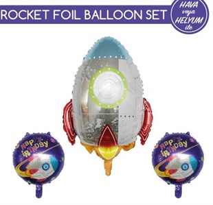 KBK Market Rocket Folyo Balon Seti