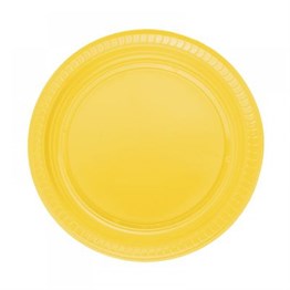 KBK Market Sert Plastik Sarı Tabak- 25 Adet