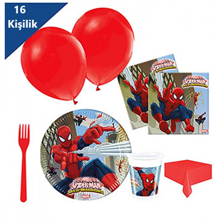 KBK Market Spiderman Doğum Günü Seti 16 Kişilik 