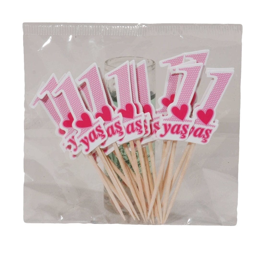 KBK Market 1 Yaş Pembe Pasta Kürdanı 10'lu