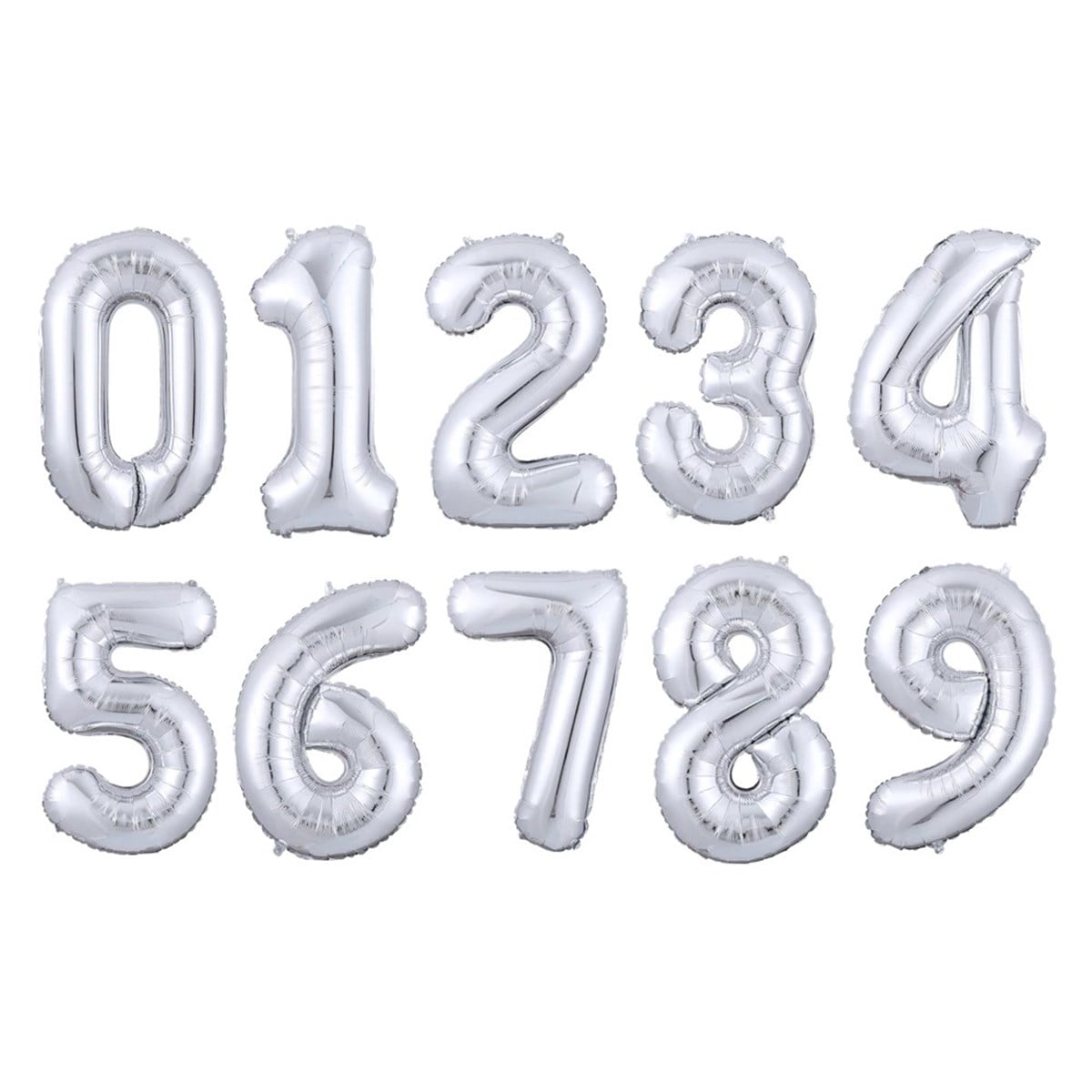 KBK Market 100 cm Gümüş Folyo Rakam Balon