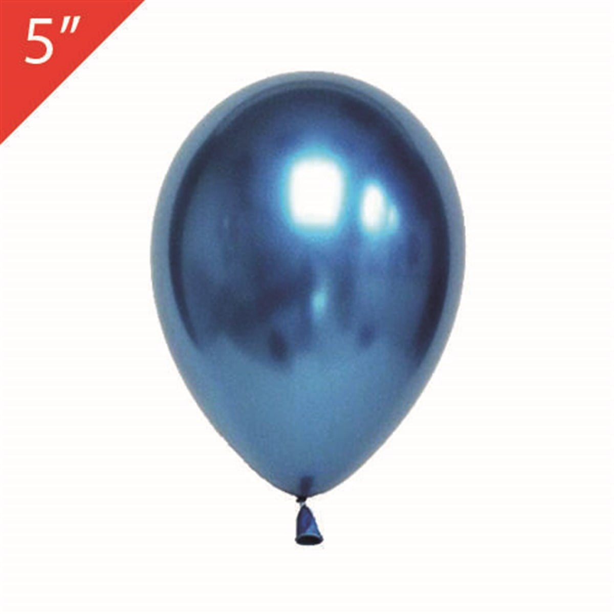 KBK Market 5 inç Krom Balon Mavi 10 Adet ( küçük boy )