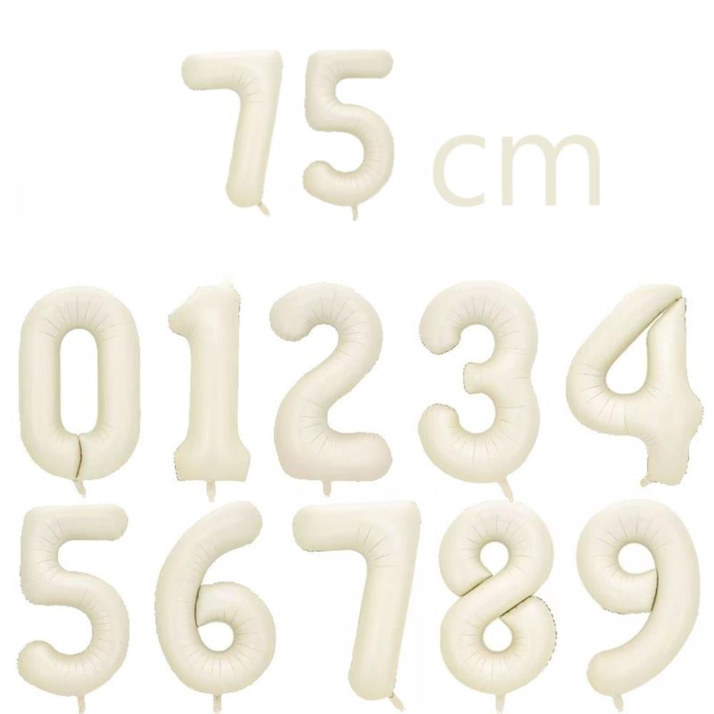 KBK Market 75 cm Krem Folyo Rakam Balon