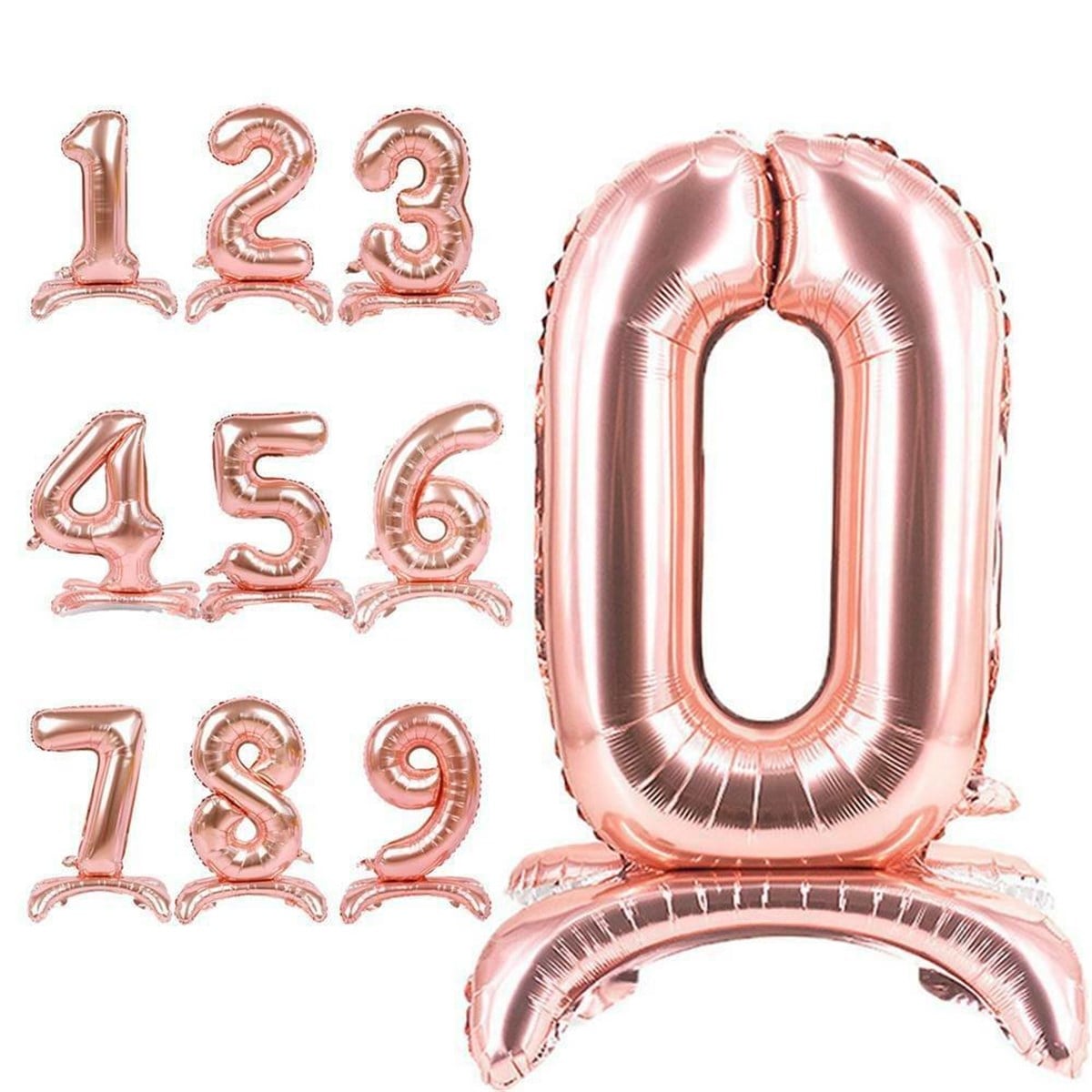 KBK Market 75 cm Rose Ayaklı Folyo Rakam Balon