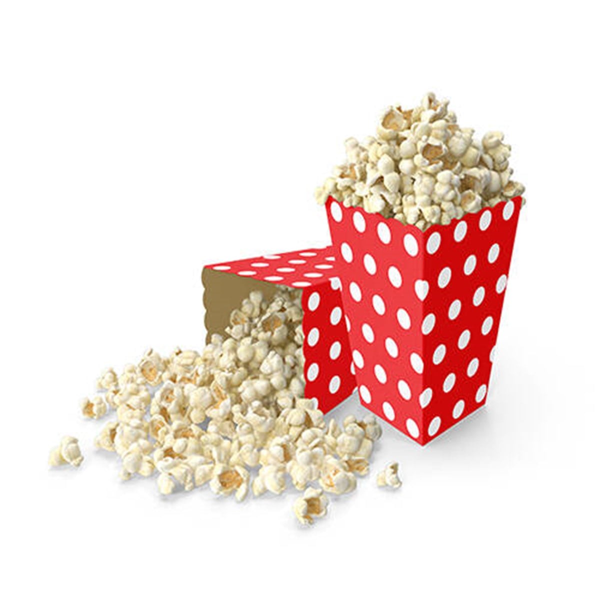 KBK Market 8'li Puantiyeli Mısır Kutusu- Popcorn Kutusu Kırmızı