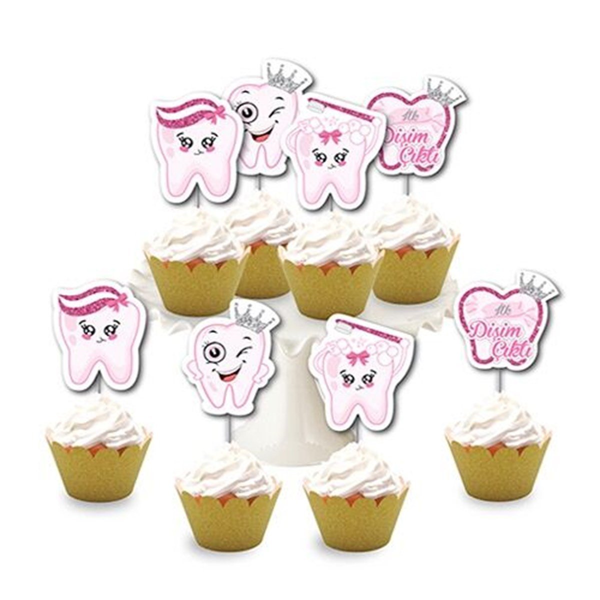 KBK Market 8'li Simli Eva Delux Kürdan Pembe Diş