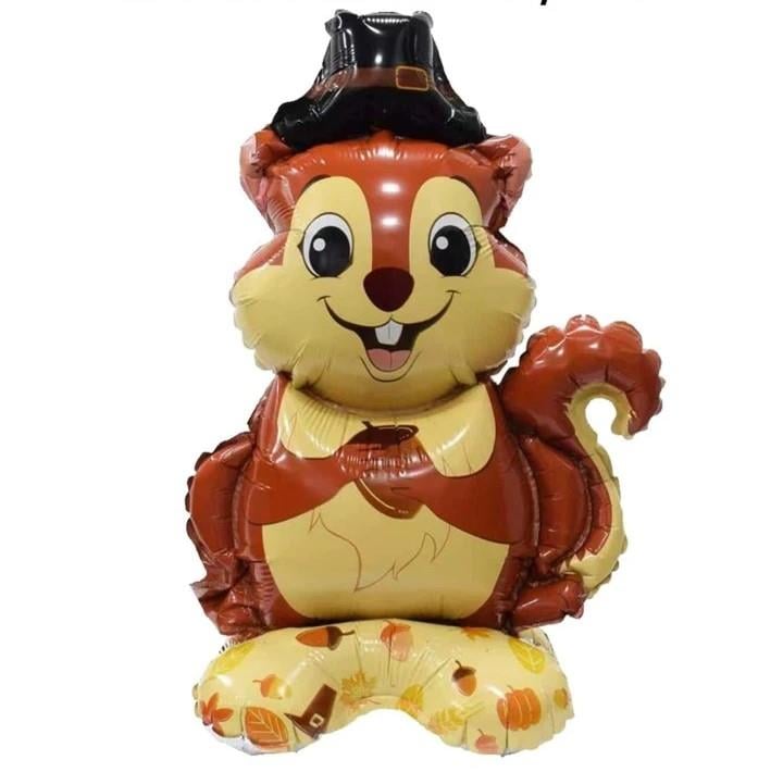 KBK Market Ayaklı Şapkalı Sincap Folyo Balon