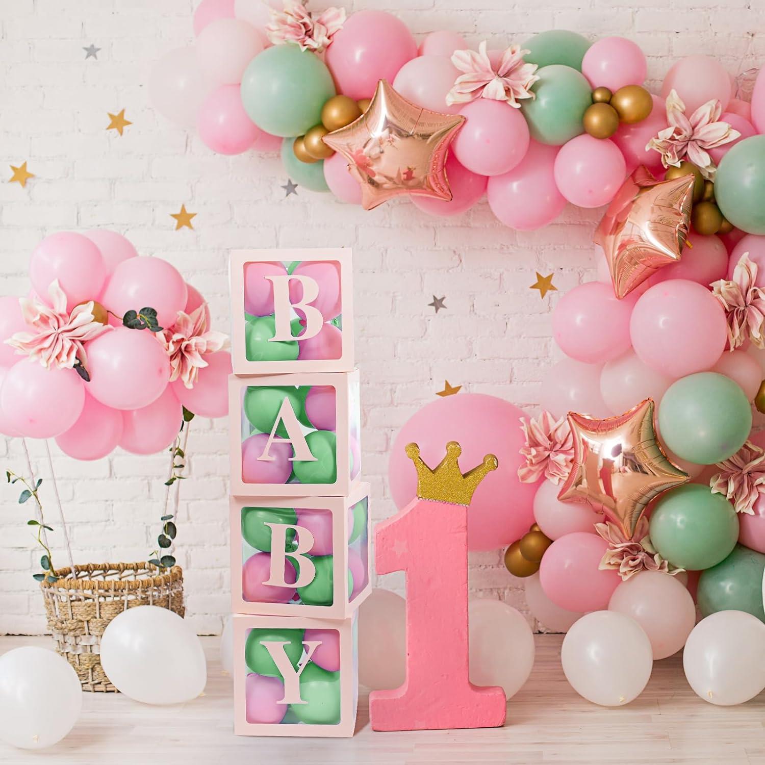 KBK Market Baby Yazılı Pembe Balon Kutusu 