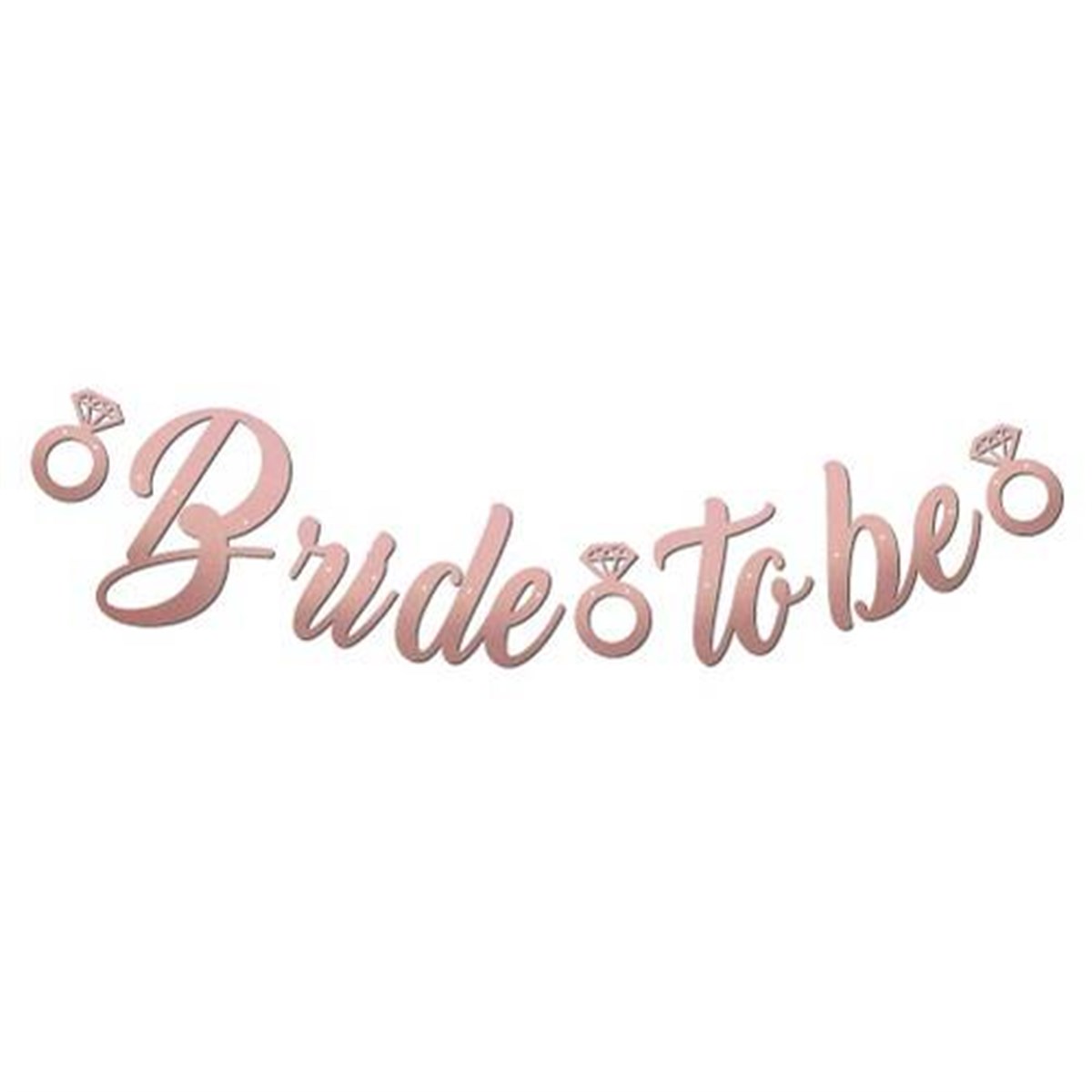 KBK Market Bride To Be Kaligrafi Banner Rose Gold