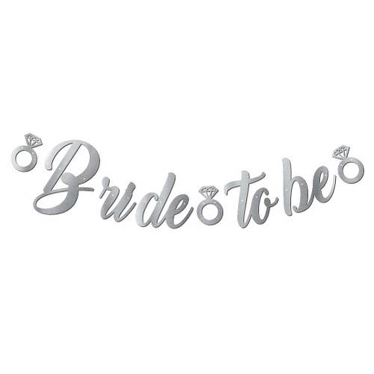 KBK Market Bride To Be Kaligrafi Banner Gümüş