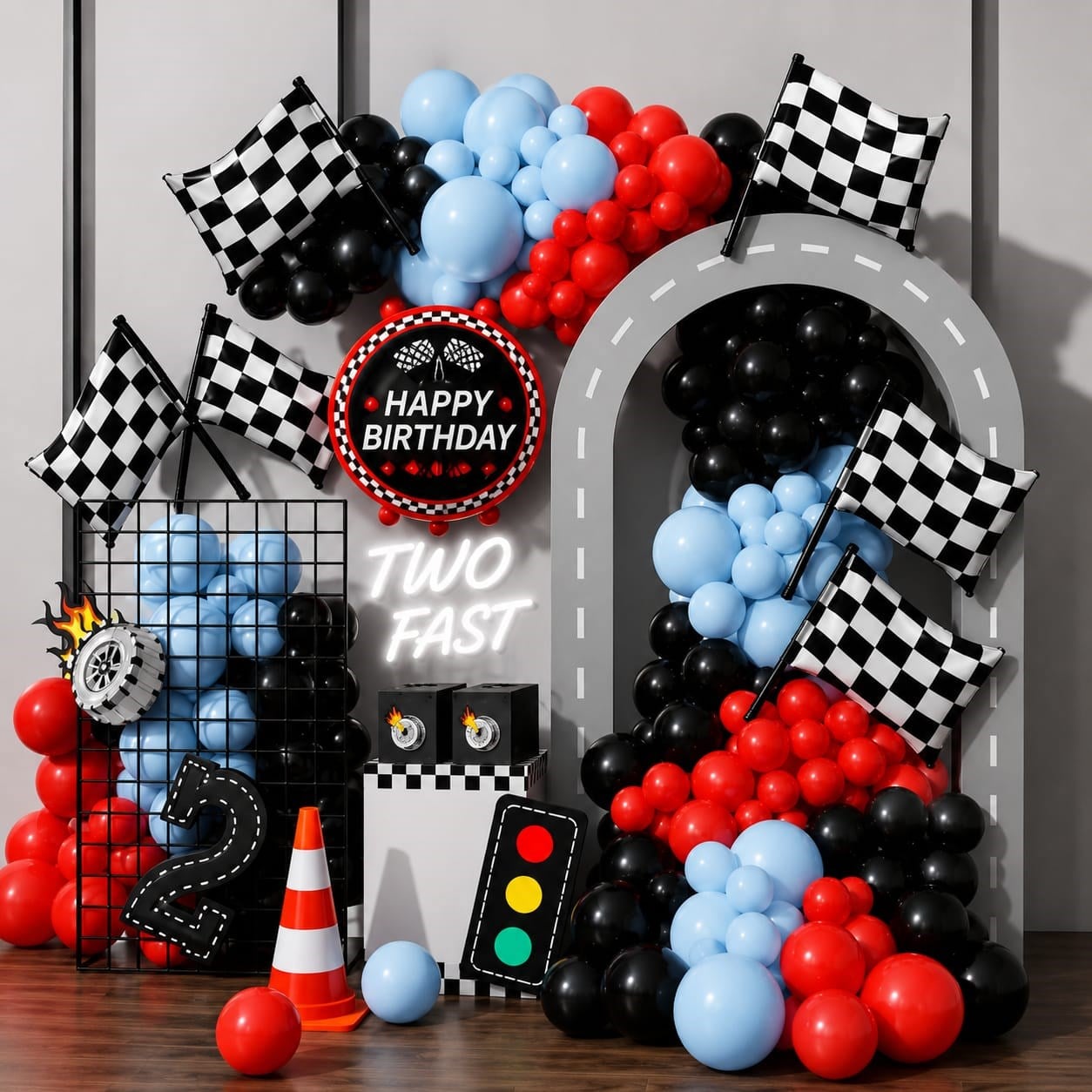 KBK Market Cars Zincir Balon Seti