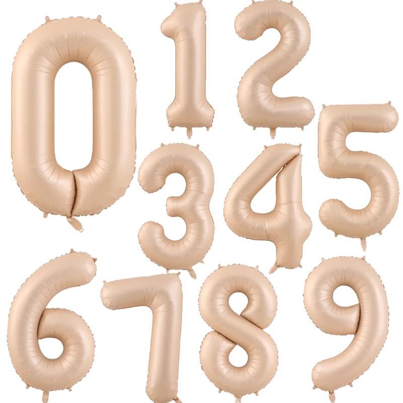 KBK Market Çöl Kumu Rengi Folyo Rakam Balon 100 cm 