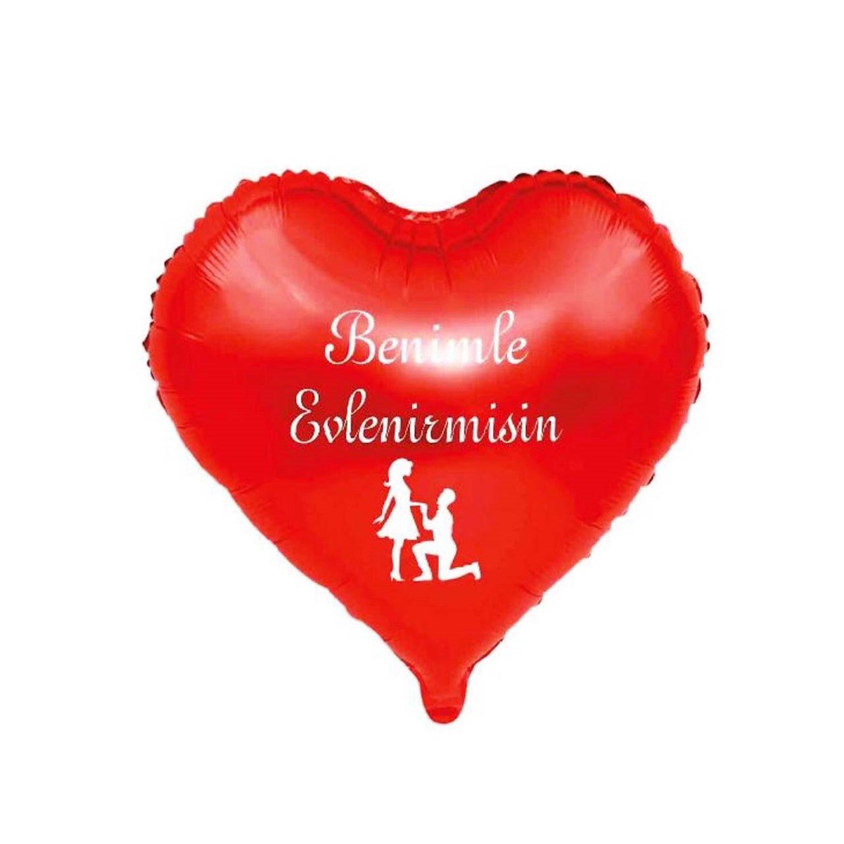 KBK Market Dev Kırmızı Kalpli Benimle Evlenir Misin Folyo Balon