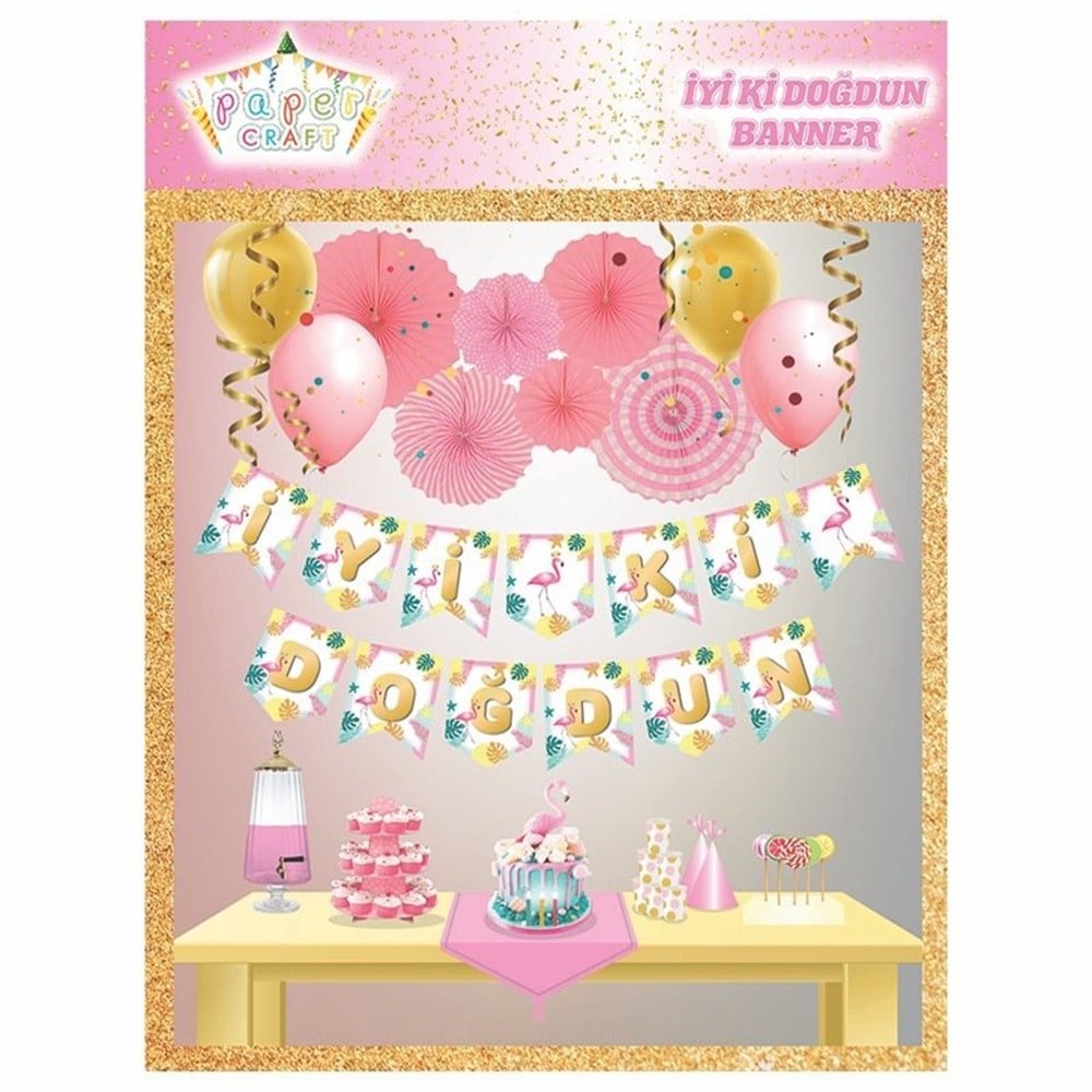 KBK Market Flamingo İyiki Doğdun Uzar Süs